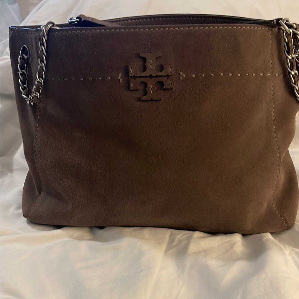Tory Burch McGraw chain Tote Bag shoulder light brown color